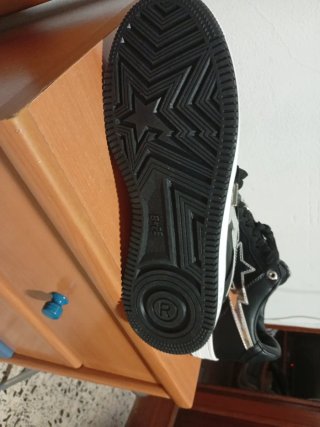 Zapatillas BAPE Negras con Estrella Plateada