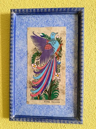 Pintura de pájaro colorido