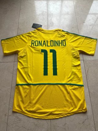 Camiseta Fútbol Retro Ronaldinho 11 Brasil XL