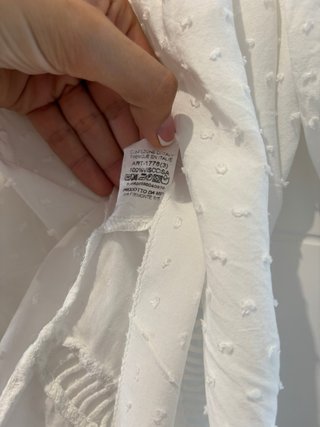Blusa Plumeti Blanca Talla Única