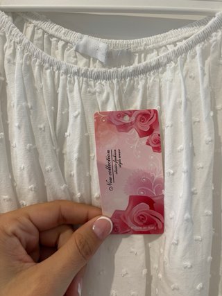 Blusa Plumeti Blanca Talla Única