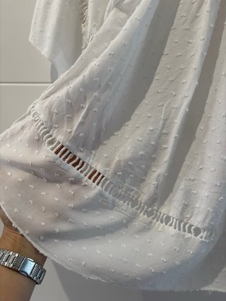 Blusa Plumeti Blanca Talla Única
