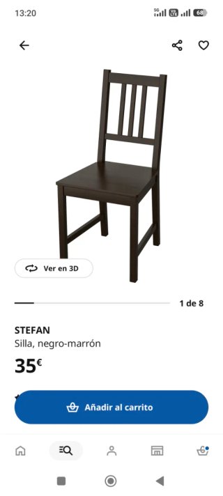 2 sillas maderas negras