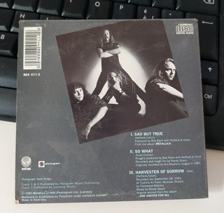 Metallica Sad But True CD Single