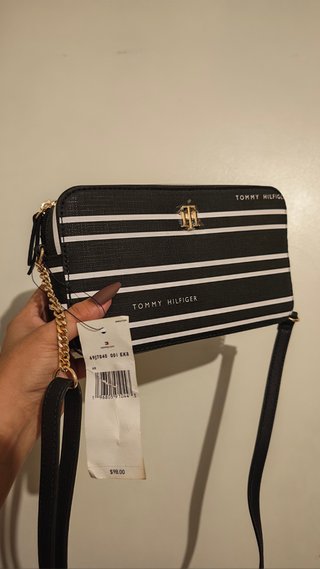 Bolso Tommy Hilfiger Rayas Blanco y Negro