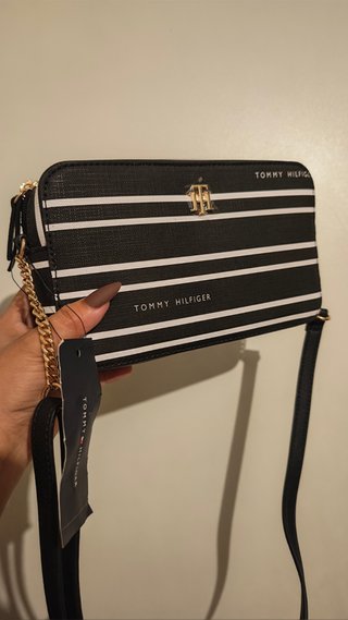 Bolso Tommy Hilfiger Rayas Blanco y Negro