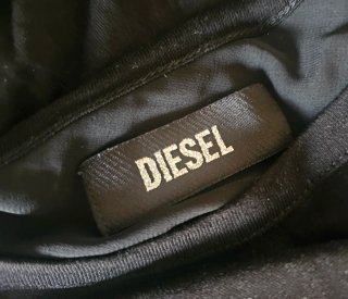 Diesel Camiseta Negra Talla M Cactus Bordado