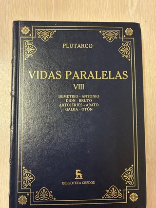 Vidas Paralelas de Plutarco Volumenes VII y VIII