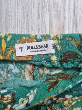 Falda Pantalón Verde Flores Pull&Bear