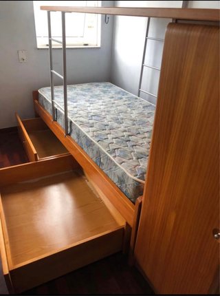 Tren-nido madera 2 camas 90x190