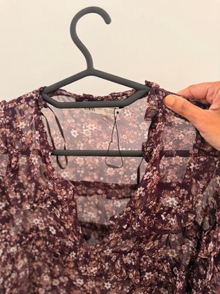 Vestido Boho Floral Midi Zara