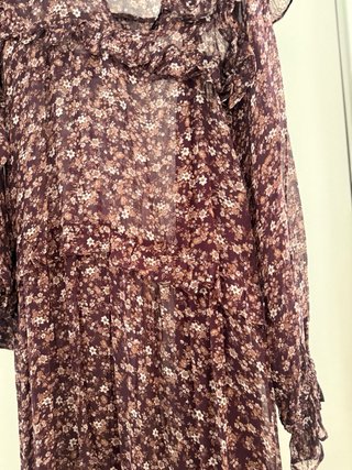 Vestido Boho Floral Midi Zara