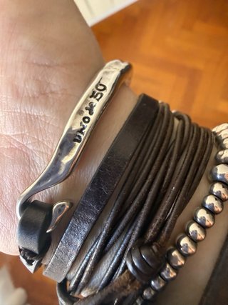 Pulsera UNOde50 Cuero y metal
