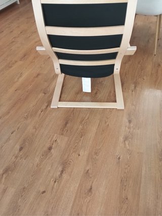 Sillón Poäng IKEA Madera y Tela Negra