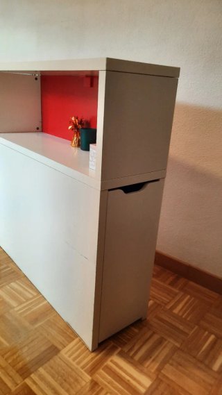 Cabecero Flaxa Ikea Blanco/Rojo