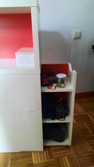Cabecero Flaxa Ikea Blanco/Rojo