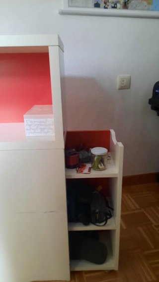 Cabecero Flaxa Ikea Blanco/Rojo