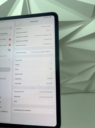 Apple iPad Pro 11 M4 256GB Negro Espacial