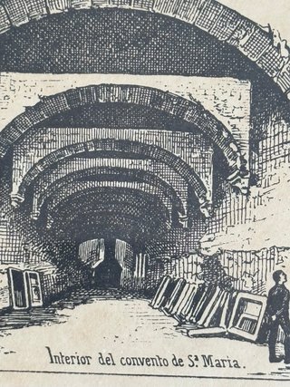 Grabado antiguo Provincia de Huelva 1883