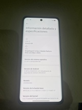 Redmi note 15 5G  265Gb ram 8.0+4.0 GB