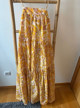 Vestido largo estampado Mango