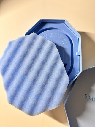 Caja de regalo Swarovski octogonal azul
