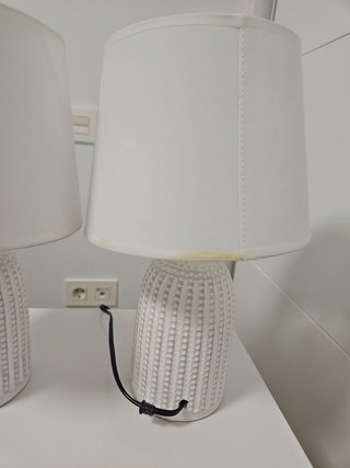 Set di 2 lampade da tavolo bianche