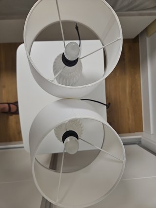 Set di 2 lampade da tavolo bianche