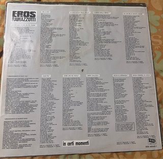 Vinile Eros Ramazzotti - In certi momenti