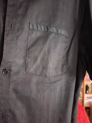 Camisa H&M Negra Manga Corta Talla L