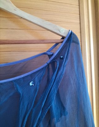 Conjunto falda gasa azul