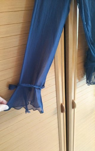 Conjunto falda gasa azul