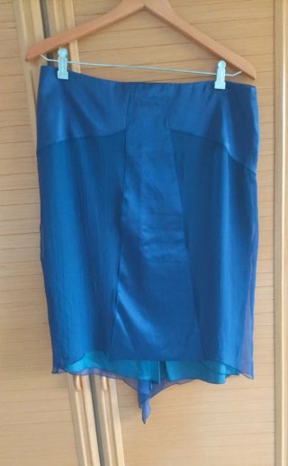 Conjunto falda gasa azul