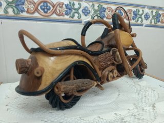 Moto Artesanal Madera y Bambú