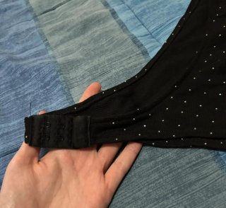 Body nero con strass