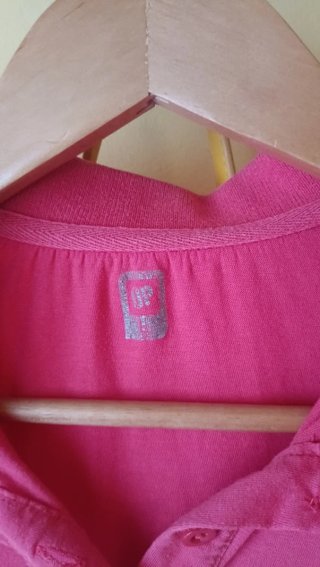 Camiseta Polo Deportiva Rosa Manga Larga