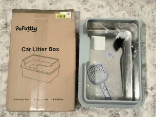 Caja Arena Gatos Acero Inoxidable