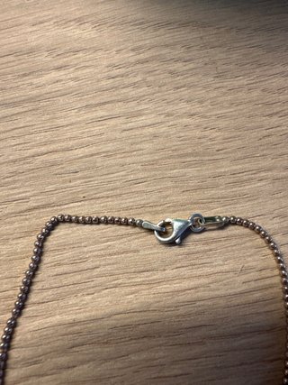 Collar Corazón con Abalorio Rosa y Plata