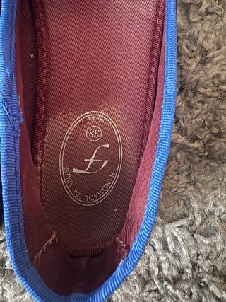 Zapatillas Flabelus Azul Terciopelo