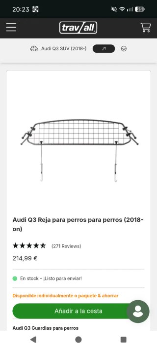 Reja de Carga Travall para Audi Q3