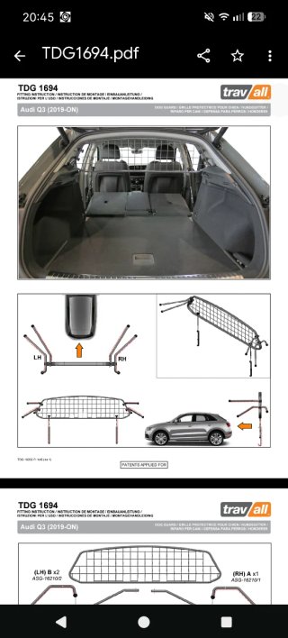 Reja de Carga Travall para Audi Q3