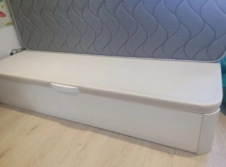CANAPÉ ABATIBLE 90*190*27 CM BLANCO