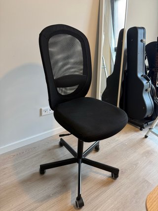 Silla de oficina IKEA negra