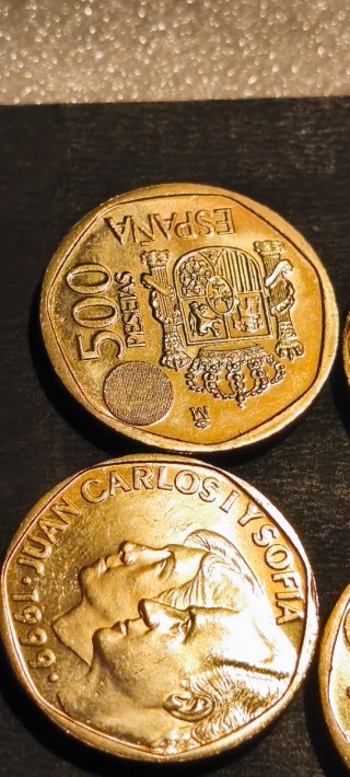 Moneda 500 Pesetas España Juan Carlos I Sofía