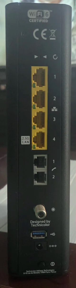 Router WiFi 6 Technicolor 2.5G LAN