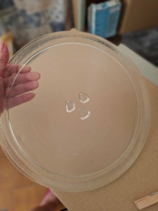 Plato giratorio microondas de cristal