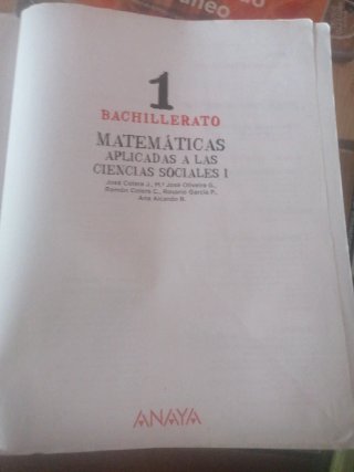 Matemáticas aplicadas a las Ciencias Sociales I...