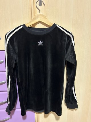 Sudadera Adidas Negra Terciopelo