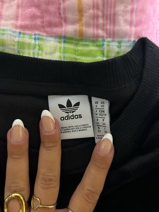 Sudadera Adidas Negra Terciopelo