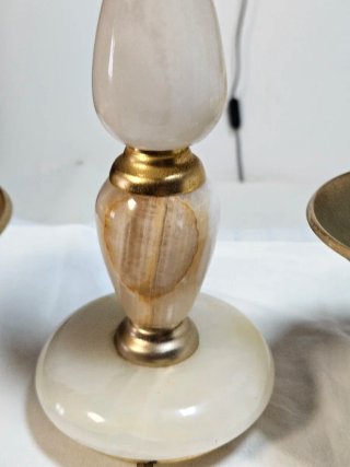 Bilancia Decorativa Vintage Ottone e onice